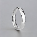 Bague alliance personnalisable titane dome polie