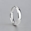 6mm Bague alliance personnalisable titane dome polie