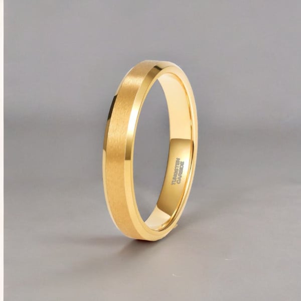 Bague de mariage personnalisée tungstène brossé