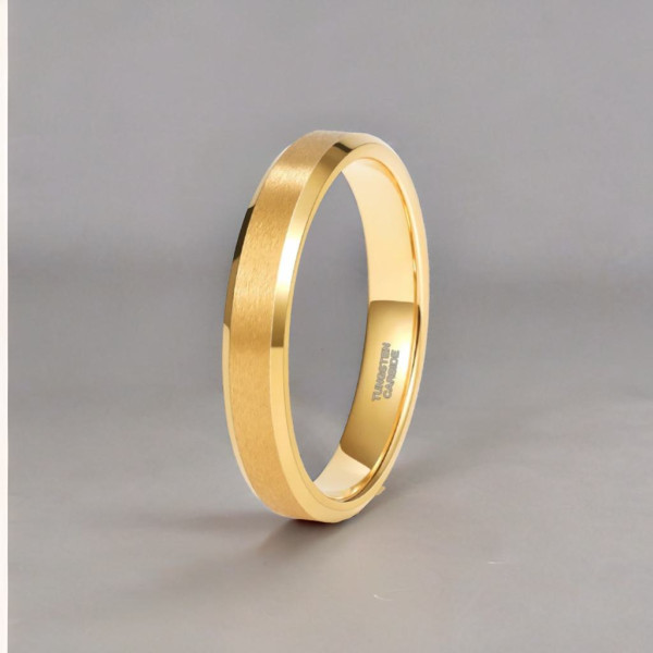 Bague de mariage personnalisée tungstène brossé