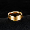 Bague homme tungstene plaque or ruban mat brosse personnalisable