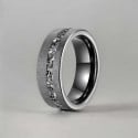 Anello in tungsteno sabbiato personalizzabile