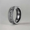 Bague personnalisable Tungstene aspect sablé