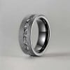 Bague personnalisable Tungstene aspect sablé