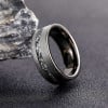 Bague personnalisable Tungstene aspect sablé
