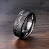 Bague personnalisable Tungstene aspect sablé