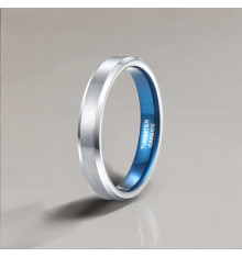 Customizable brushed tungsten wedding ring