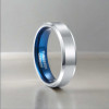 Bague mariage tungstene brossé personnalisable