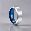 Bague mariage tungstene brossé personnalisable