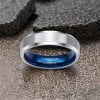 4 Bague mariage tungstene brossé personnalisable