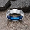 4 Bague mariage tungstene brossé personnalisable