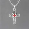 Pendentif homme croix celtique acier finition polie