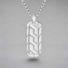 Customizable military plate steel pendant