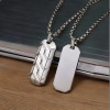 Pendentif acier plaque militaire personnalisable