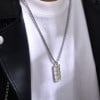 Pendentif acier plaque militaire personnalisable