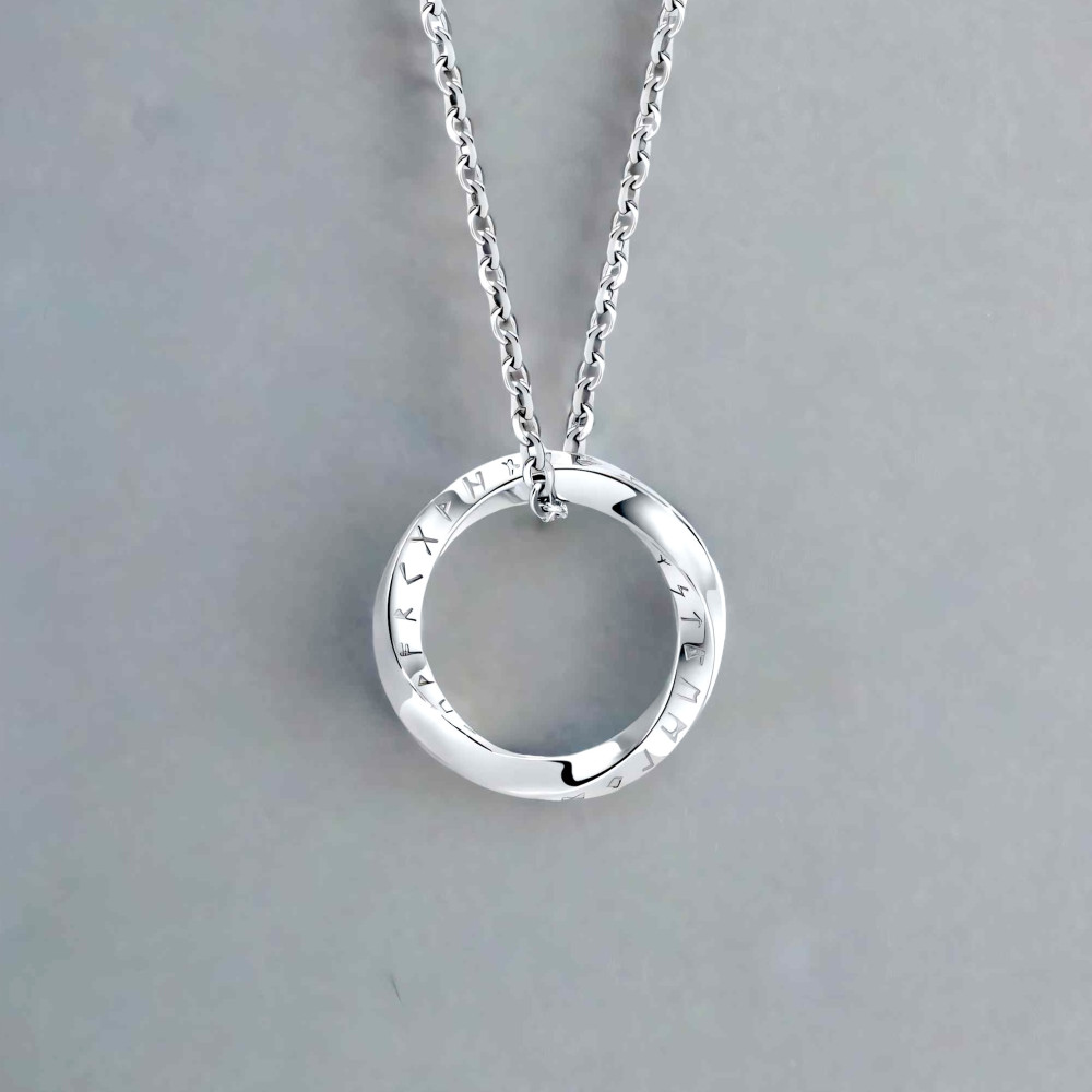 Pendentif celtique anneau runes vikings