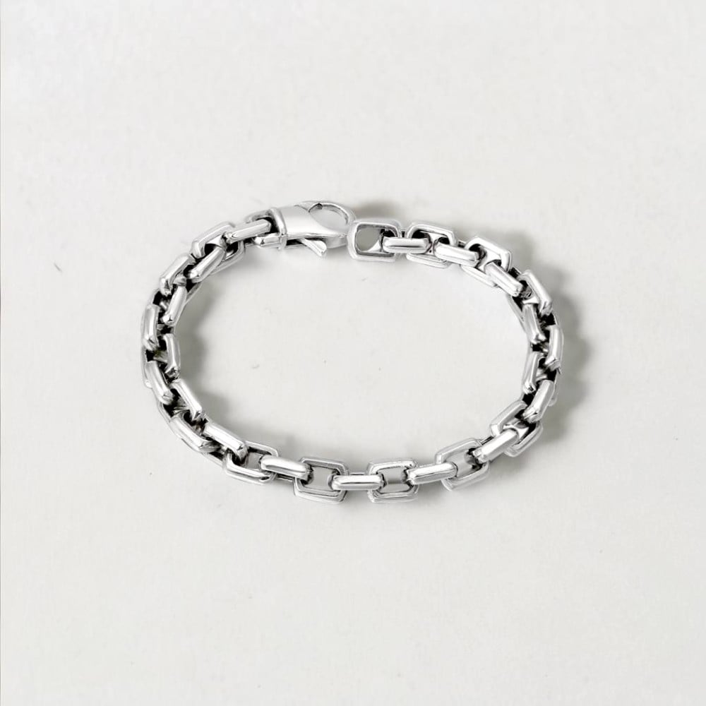 Men's Sterling Silver Marine Link Chain Bracelet