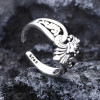 Bague chevaliere argent ouvert fleur de lys