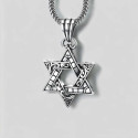 Pendentif argent étoile de david celtique