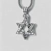 Pendentif argent étoile de david celtique