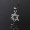 Pendentif argent étoile de david celtique