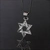 Pendentif argent étoile de david celtique