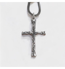 Magma Cross Pendant in 925 Sterling Silver – Modern Design, Raw Energy, and Spiritual Symbolism