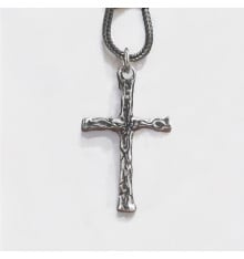 Pendentif Croix Magma en Argent 925 – Design moderne, énergie brute et symbolisme spirituel