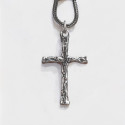Colgante cruz de magma de plata
