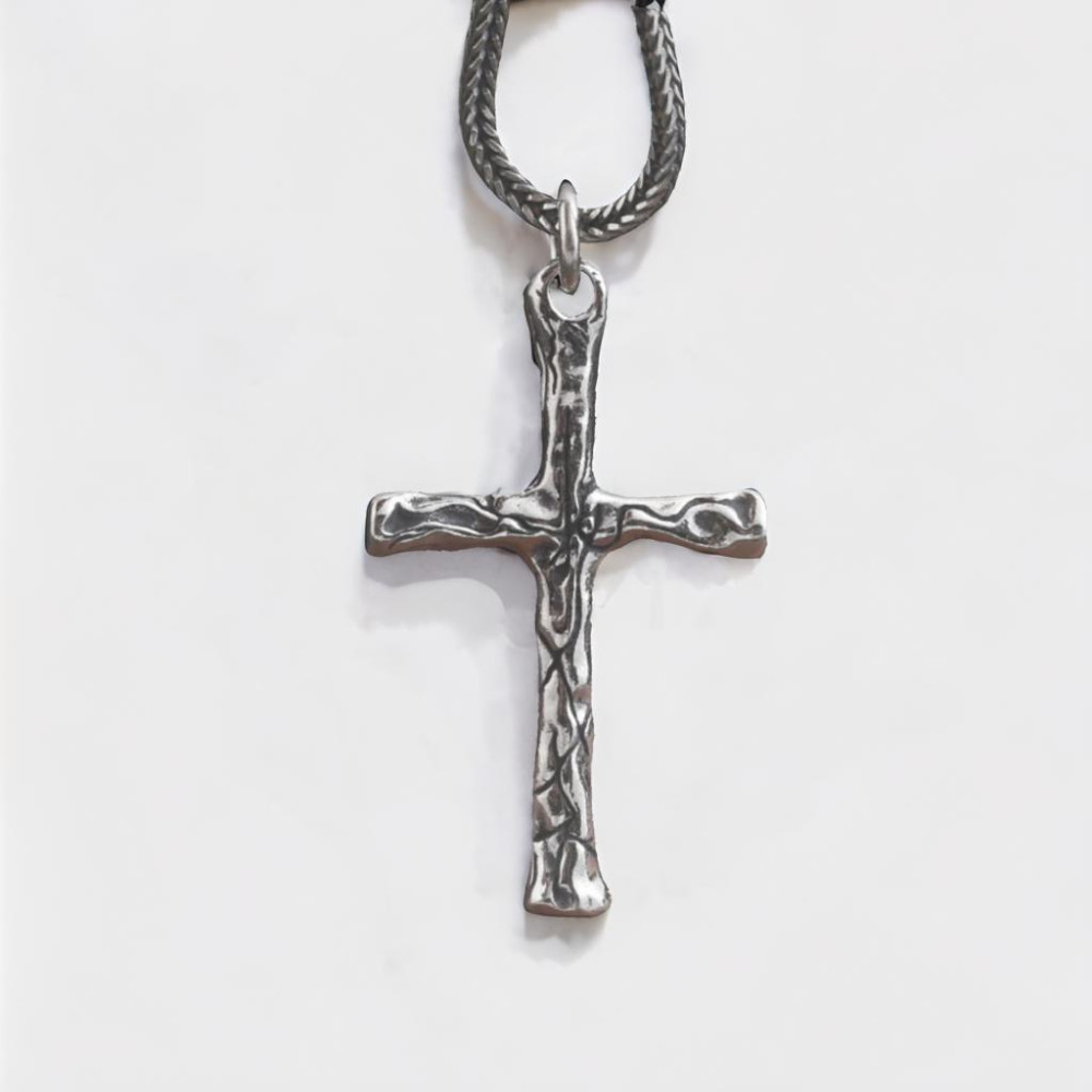 Pendentif magma argent croix