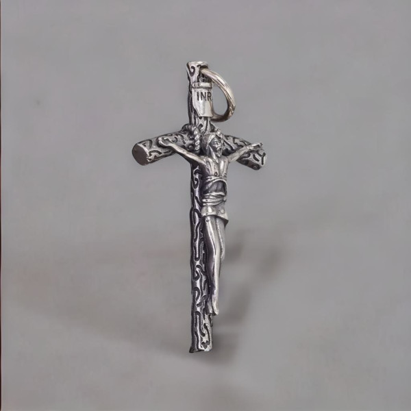 Colgante de plata para hombre cruz crucifijo Cristo