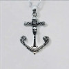 Pendentif argent 925 ancre viking pirate tete de mort