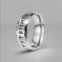 Anillo de hombre anillo de acero runas vikingas