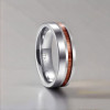 Bague mariage personnalisable titane ligne bois a graver
