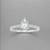 Bague fiancaille femme argent zirconium goutte eau 3 couleurs