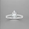 Bague fiancaille femme argent zirconium goutte eau 3 couleurs