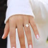 Bague fiancaille femme argent zirconium goutte eau 3 couleurs