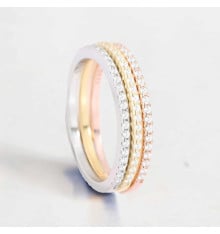 Bague 3 Anneaux en Argent pour Femme – Élégance Brillante avec Zirconium