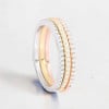 Anillo de mujer de 3 anillos de plata y circonitas.