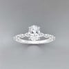 Bague femme argent zirconium ovale 3 couleurs
