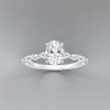 Zilveren ovale zirkoniumring voor dames, 3 kleuren