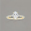 Anillo mujer plata ovalada circonitas 3 colores