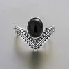Anillo de plata celta de ónix negro