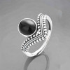 Bague argent celtique onyx noir