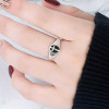 Bague argent ouverte chevaliere croix