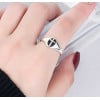 Bague argent ouverte chevaliere croix