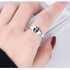 Bague argent ouverte chevaliere croix