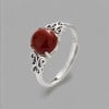Bague argent celtique onyx rouge