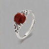 Bague argent celtique onyx rouge