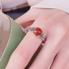 Bague argent celtique onyx rouge